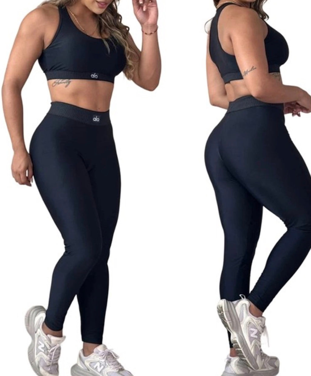 Coleccion Aloyoga dos piezas negro,Activewear.