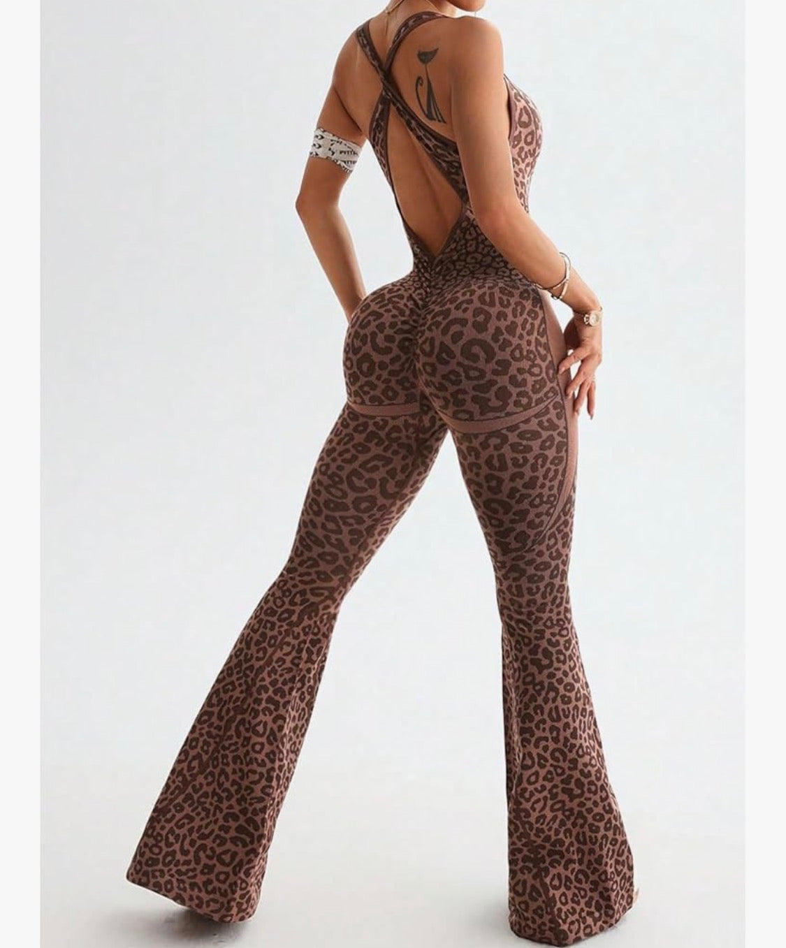 Skysculp leopardo cruzado en Marrón