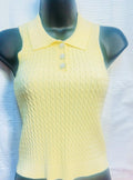 Top flower  Amarillo con botones de Perla’s y diamantitos