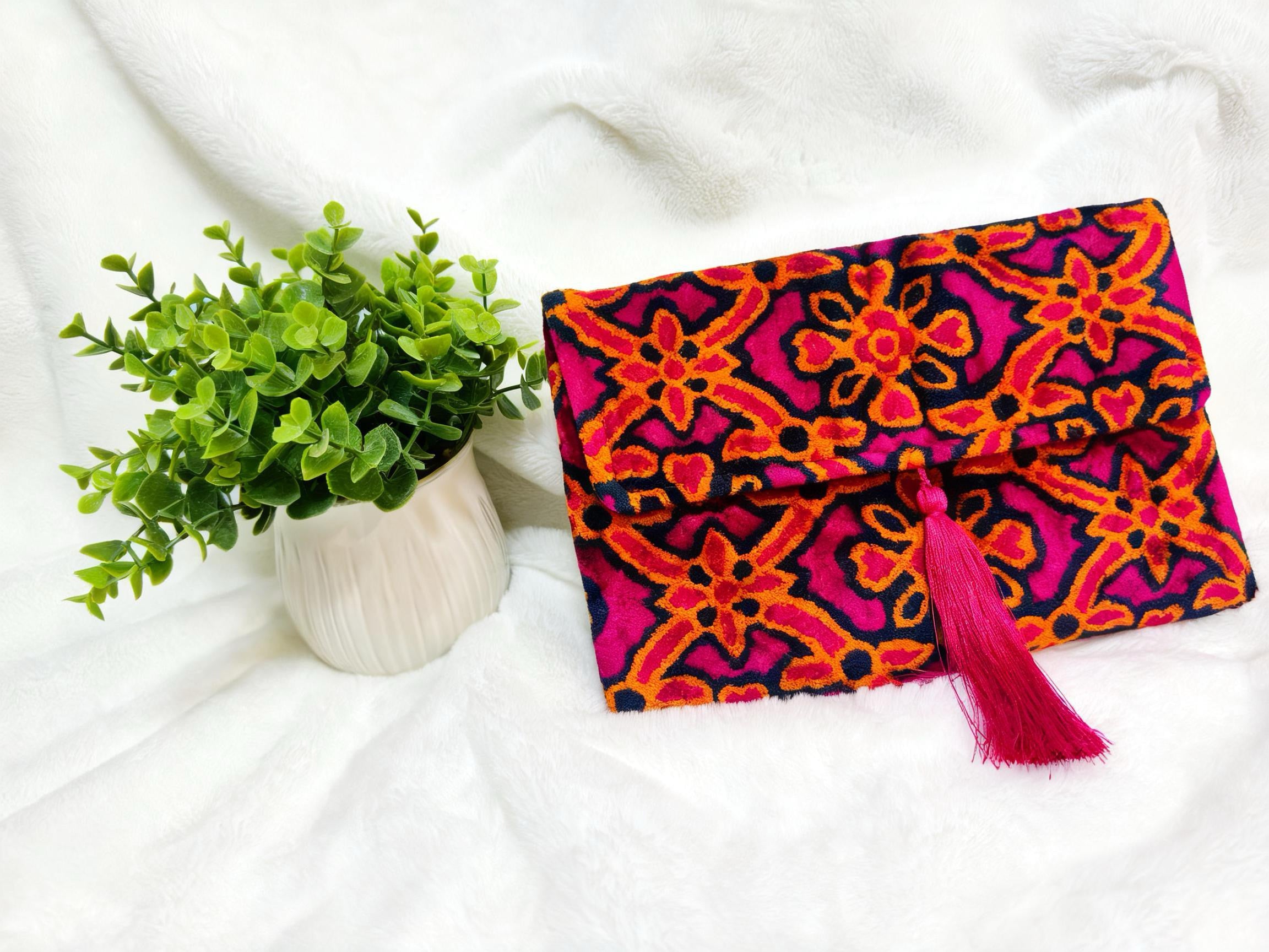 Ikat clutches & crossbody